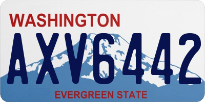 WA license plate AXV6442