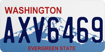 WA license plate AXV6469