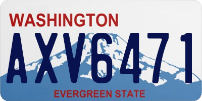 WA license plate AXV6471