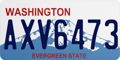 WA license plate AXV6473