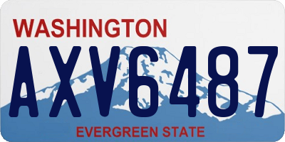 WA license plate AXV6487