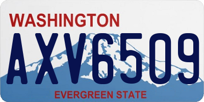 WA license plate AXV6509