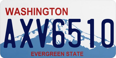WA license plate AXV6510