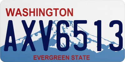 WA license plate AXV6513