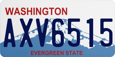 WA license plate AXV6515