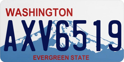WA license plate AXV6519
