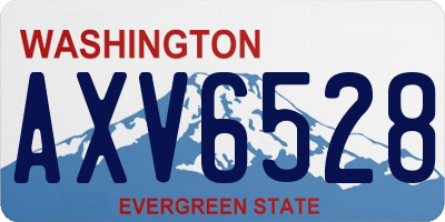 WA license plate AXV6528