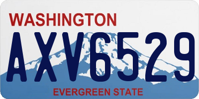 WA license plate AXV6529