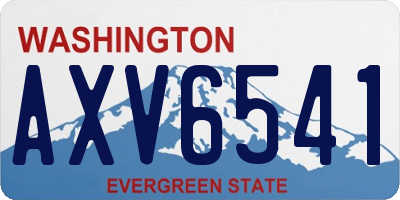 WA license plate AXV6541
