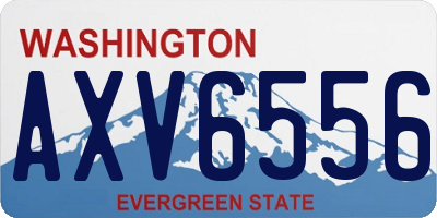 WA license plate AXV6556