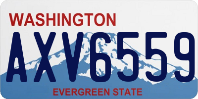 WA license plate AXV6559