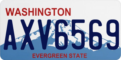 WA license plate AXV6569