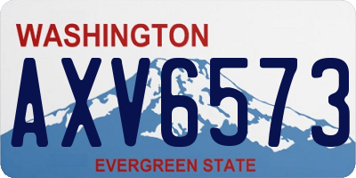 WA license plate AXV6573