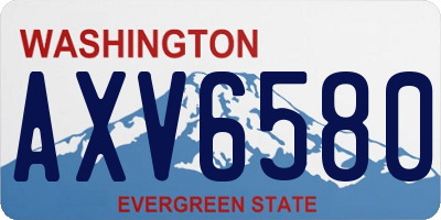 WA license plate AXV6580