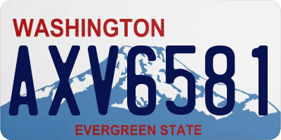 WA license plate AXV6581