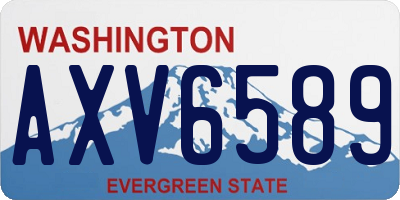 WA license plate AXV6589
