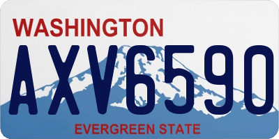 WA license plate AXV6590