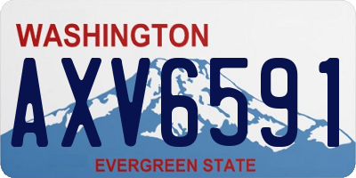 WA license plate AXV6591