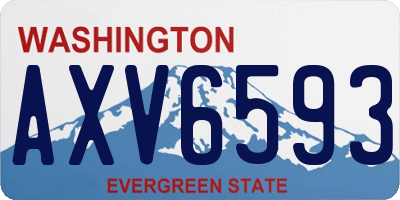 WA license plate AXV6593