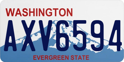 WA license plate AXV6594