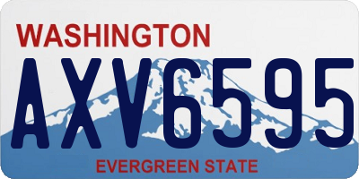 WA license plate AXV6595
