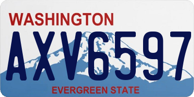 WA license plate AXV6597