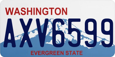 WA license plate AXV6599