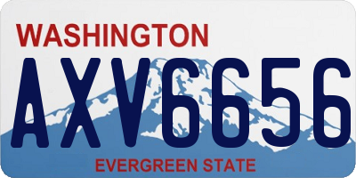 WA license plate AXV6656