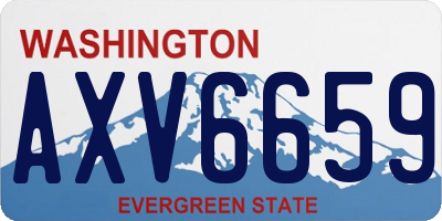 WA license plate AXV6659