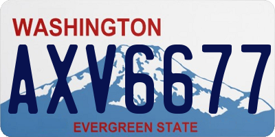 WA license plate AXV6677