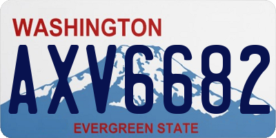 WA license plate AXV6682