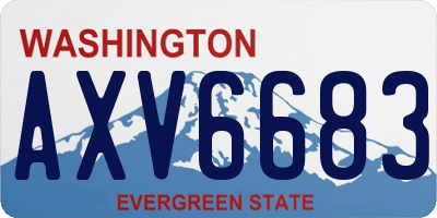 WA license plate AXV6683