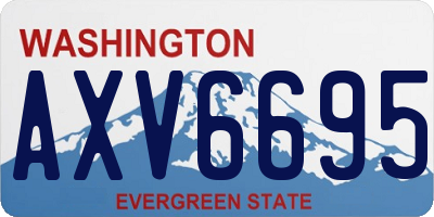 WA license plate AXV6695