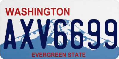 WA license plate AXV6699