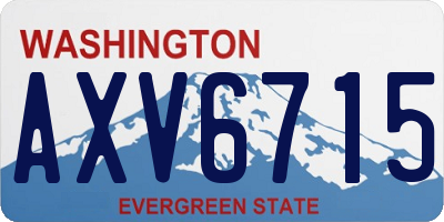 WA license plate AXV6715