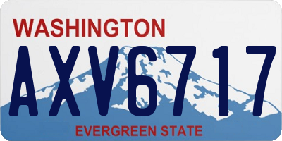 WA license plate AXV6717