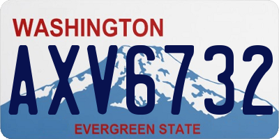 WA license plate AXV6732