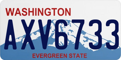 WA license plate AXV6733