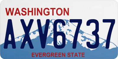 WA license plate AXV6737