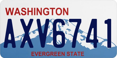 WA license plate AXV6741