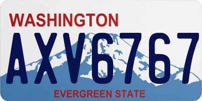 WA license plate AXV6767