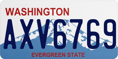 WA license plate AXV6769