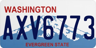 WA license plate AXV6773