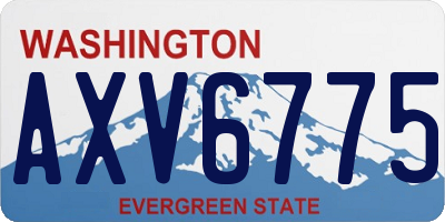 WA license plate AXV6775