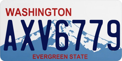 WA license plate AXV6779