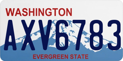 WA license plate AXV6783