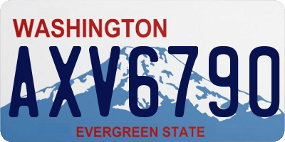 WA license plate AXV6790