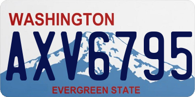 WA license plate AXV6795