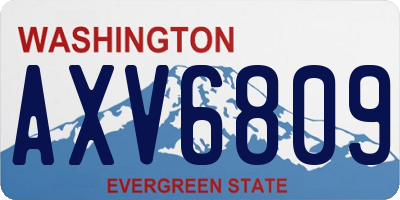 WA license plate AXV6809
