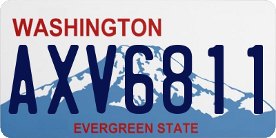 WA license plate AXV6811